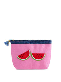 Pink Watermelon Capri Zip Pouch