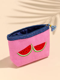 Pink Watermelon Capri Zip Pouch