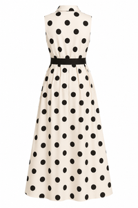 POLKA DOT BUTTON DOWN SHIRT DRESS