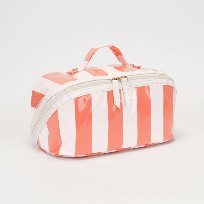 Orange Striped Travel Portable Cosmetic Organizer Bag (Copy)