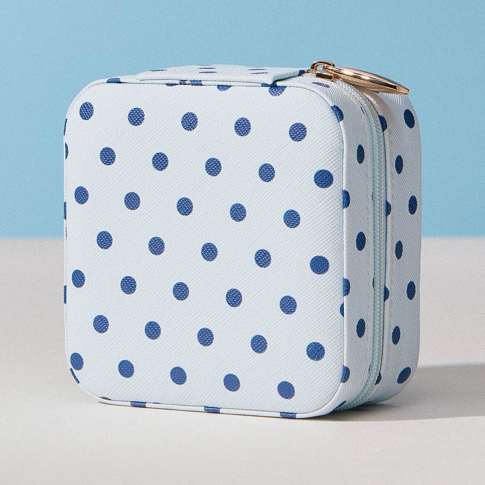Polka Dot Portable Square Jewelry Box