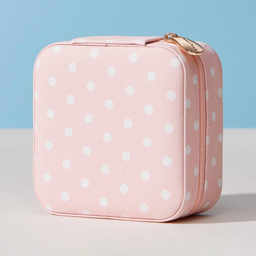 Polka Dot Portable Square Jewelry Box