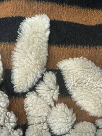 Brown 3D Floral Fringe Ruana Cardigan