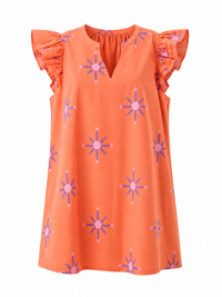 Karani Starburst Evalyn Ruffle Mini Dress