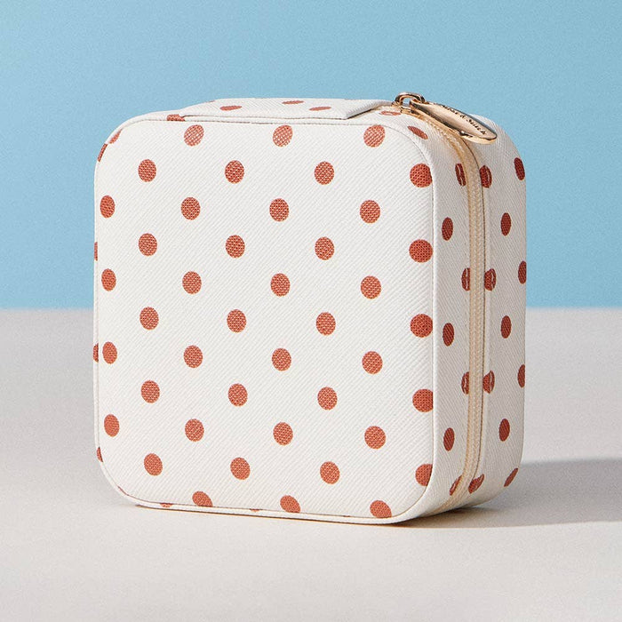 Polka Dot Portable Square Jewelry Box
