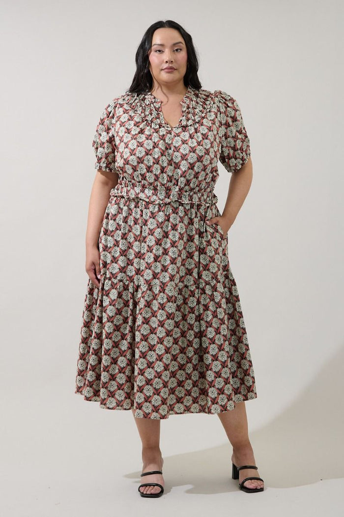 Joanne Smocked Midi Dress