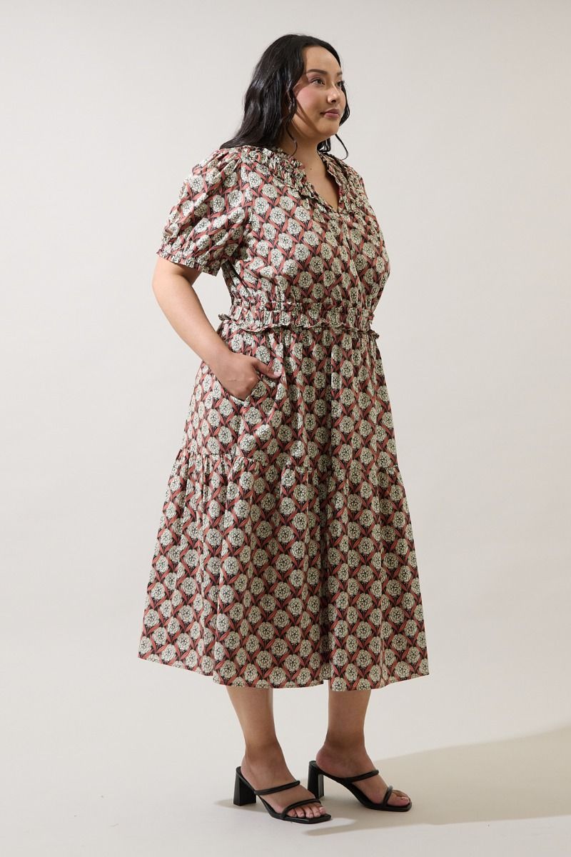 Joanne Smocked Midi Dress