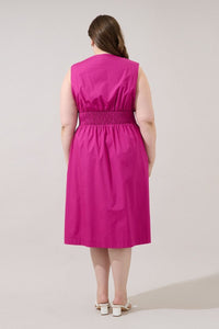 Joslyn Pink Midi Dress