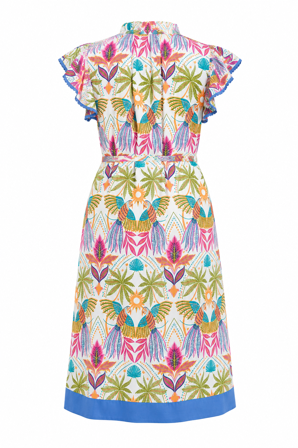 Adelina Tropical Shift Midi Dress