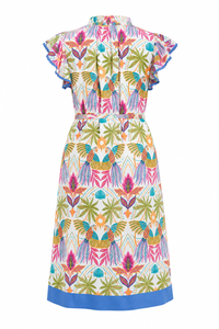 Adelina Tropical Shift Midi Dress