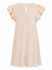 Cream Bonded Lace Mini Dress