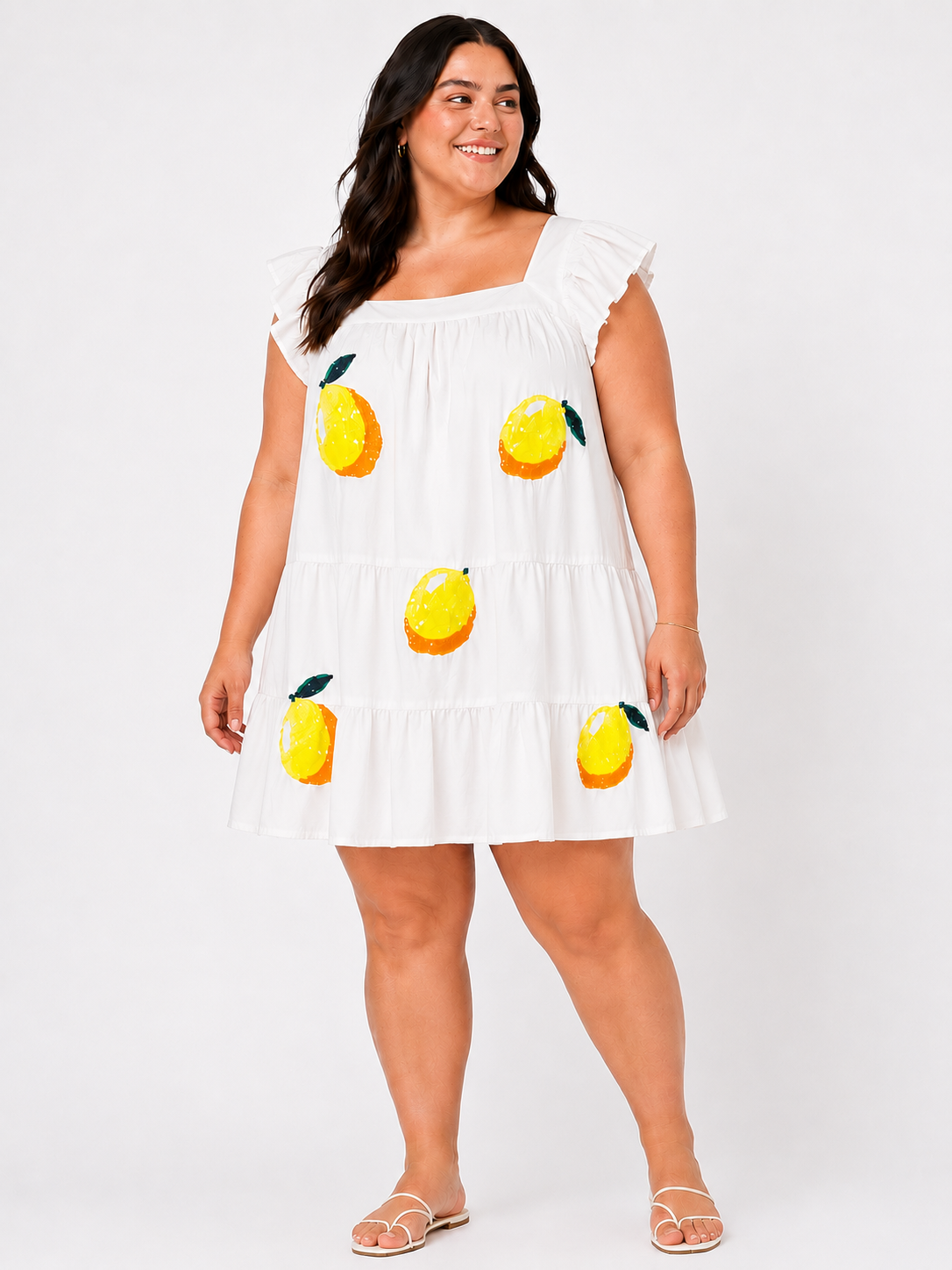 White Mini Lemon Dress