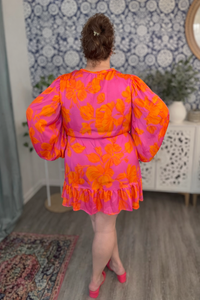 Pacey Floral Paxton Balloon Sleeve Mini Dress