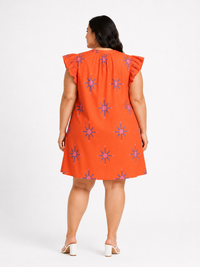 Karani Starburst Evalyn Ruffle Mini Dress