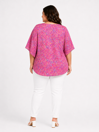 Adrienne Pink Confetti Dolman Top