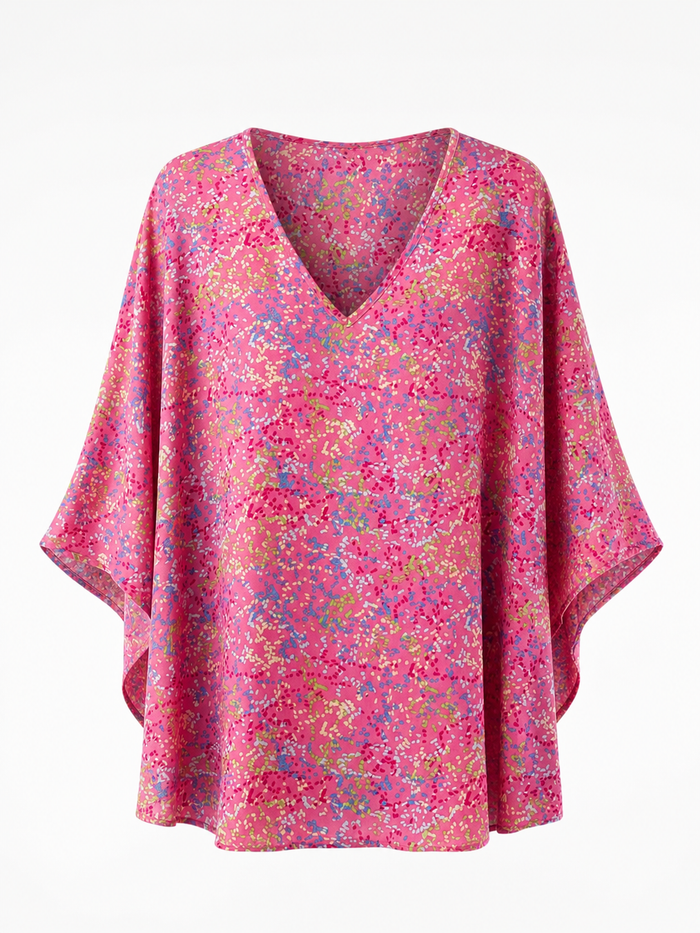 Adrienne Pink Confetti Dolman Top