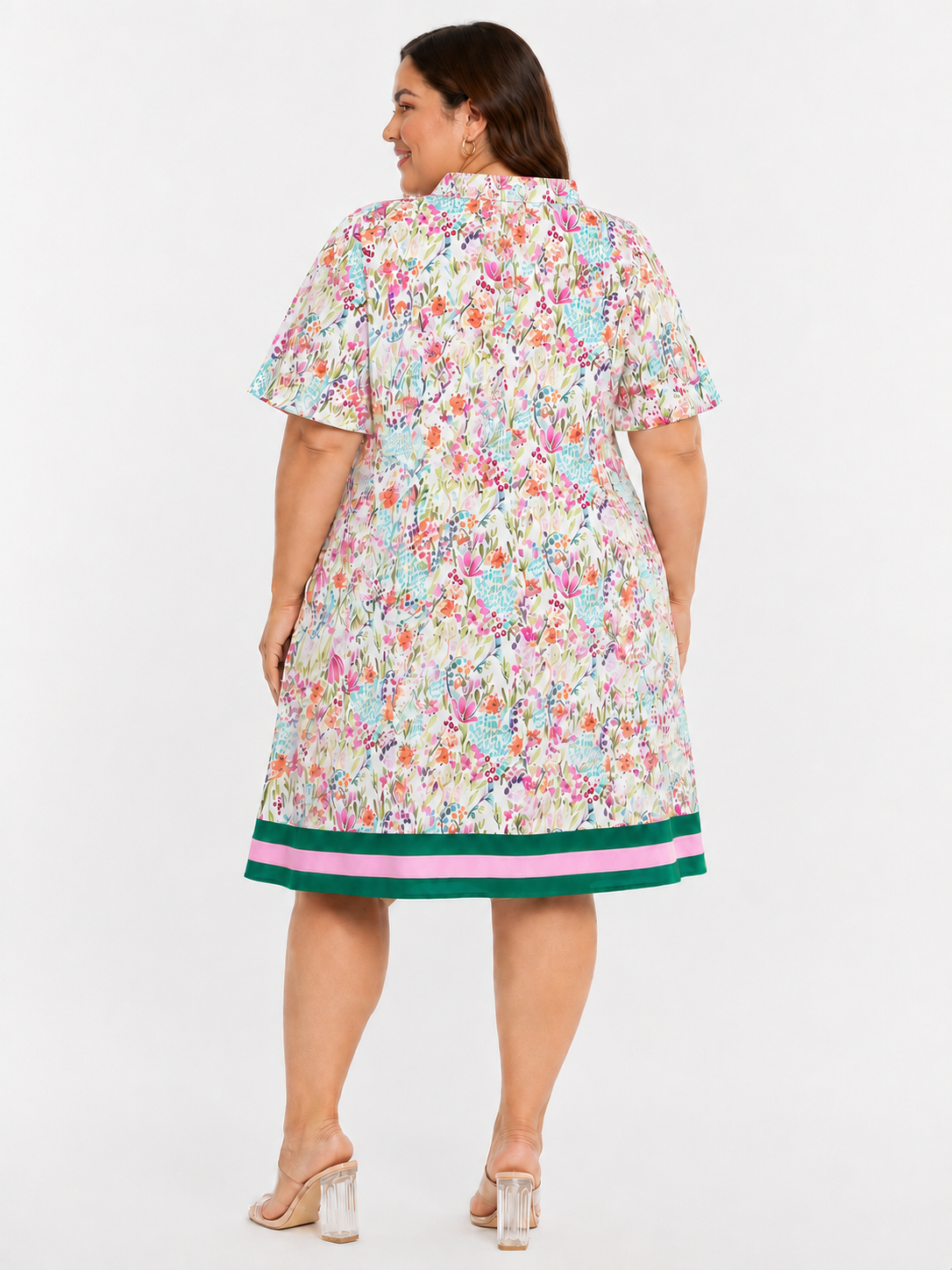 Haptics Floral and Striped Shift Dress