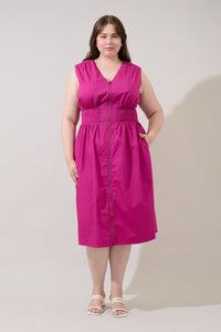 Joslyn Pink Midi Dress