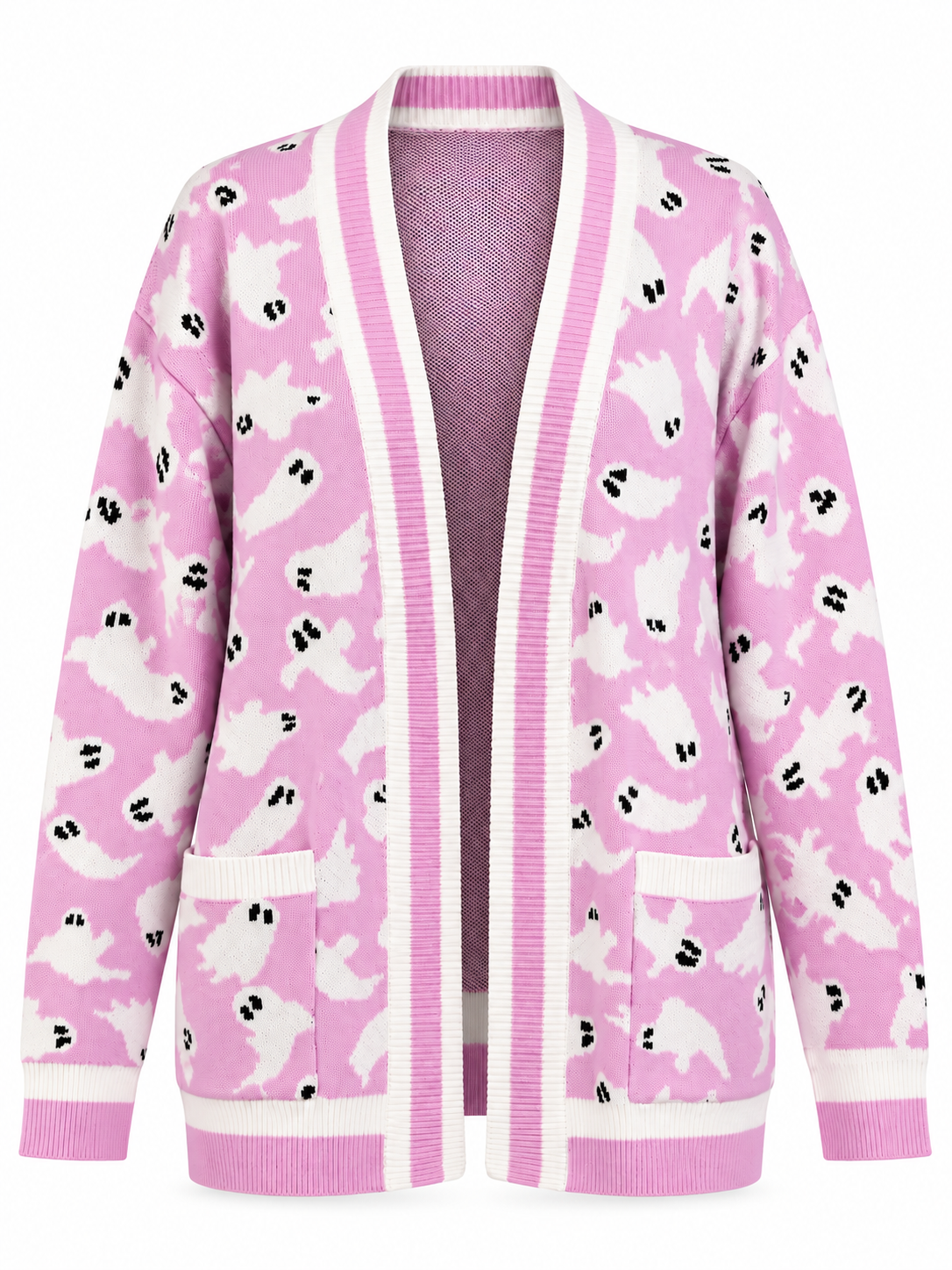 Purple Ghost Open Cardigan