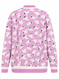 Purple Ghost Open Cardigan