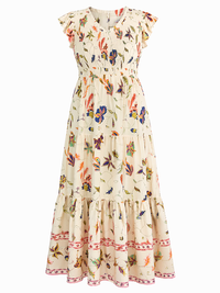 Miraflor Sunfire Tiered Midi Dress