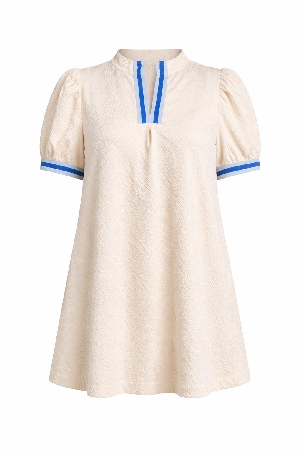 Jacquard Stripe Band Mini Dress