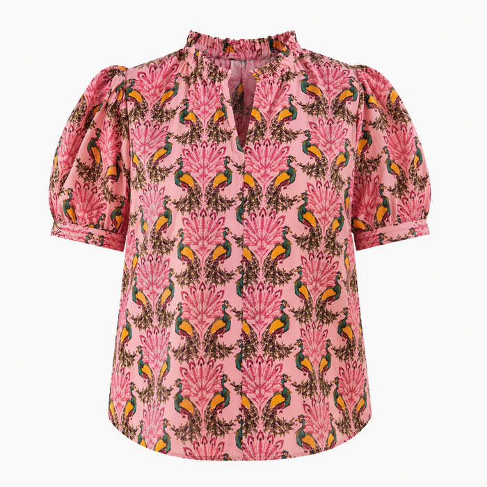 Peacock Bay Terri Puff Sleeve Top