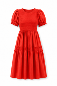 Sunset Smocked Midi Dress