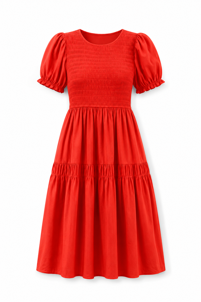 Sunset Smocked Midi Dress