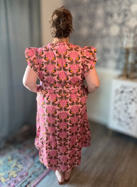 Peacock Bay Sita Ruffle Midi Dress