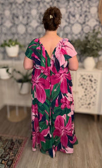 Ellerton Tropics Off the Shoulder Ruffle Dress