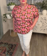Peacock Bay Terri Puff Sleeve Top