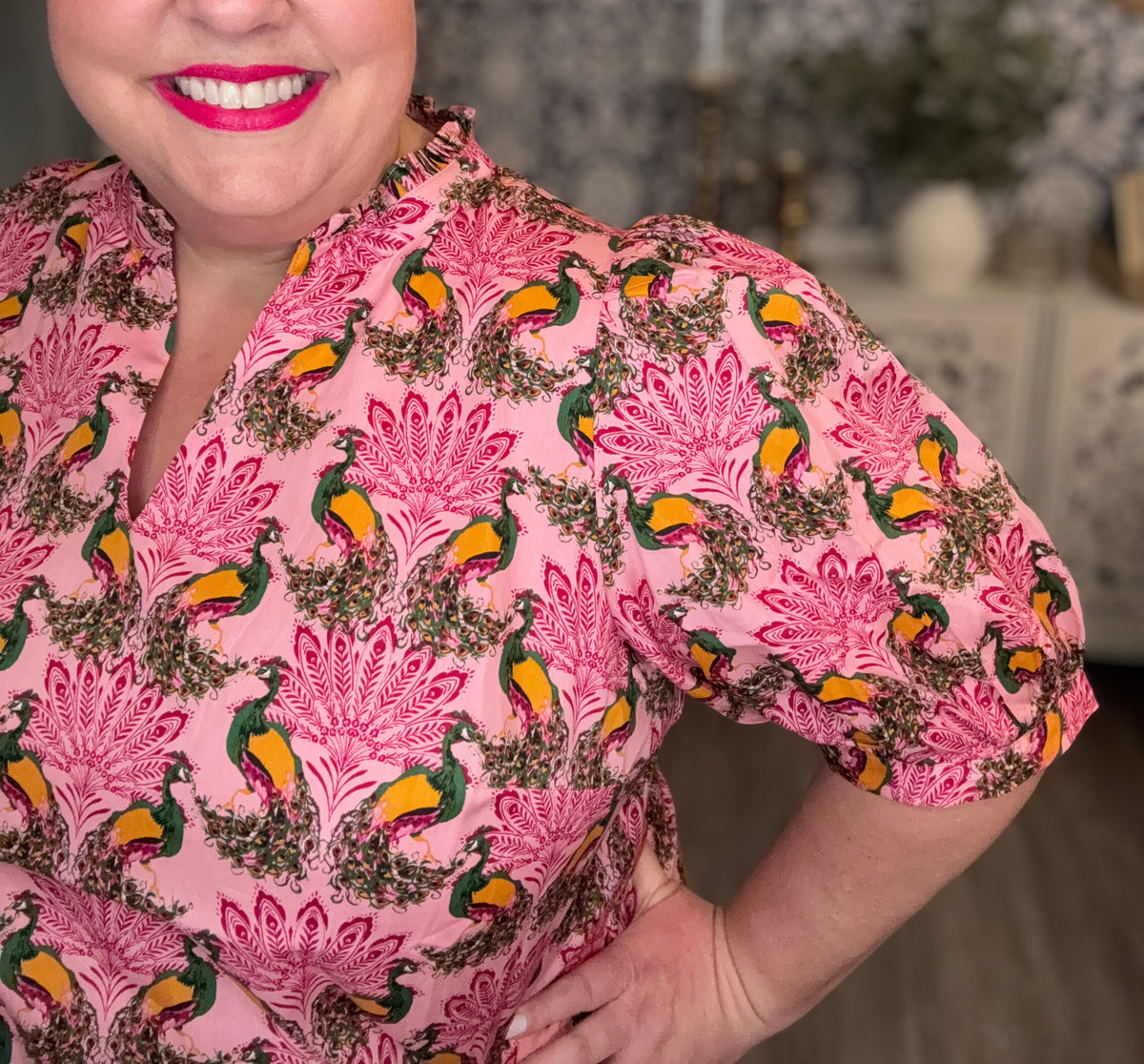 Peacock Bay Terri Puff Sleeve Top