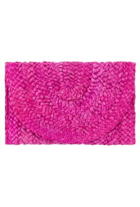 Simonetta Woven Pink Clutch