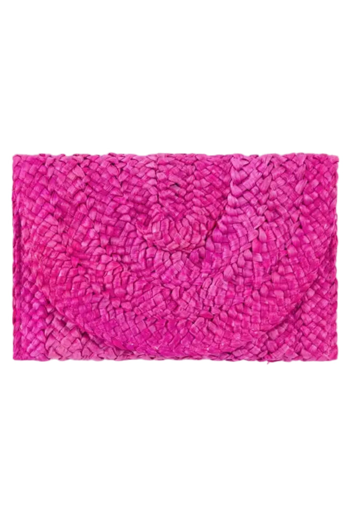 Simonetta Woven Pink Clutch