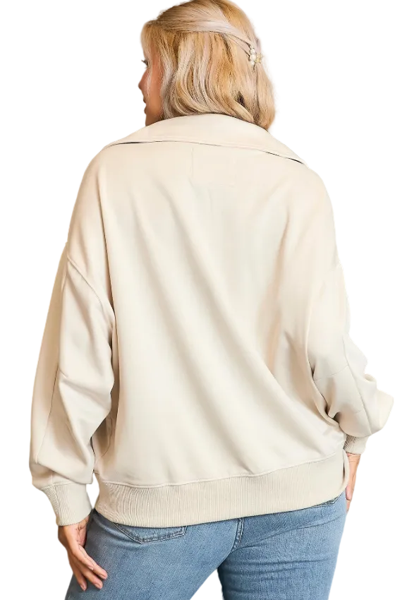 Luxeknit Chic Ease Collared Pullover