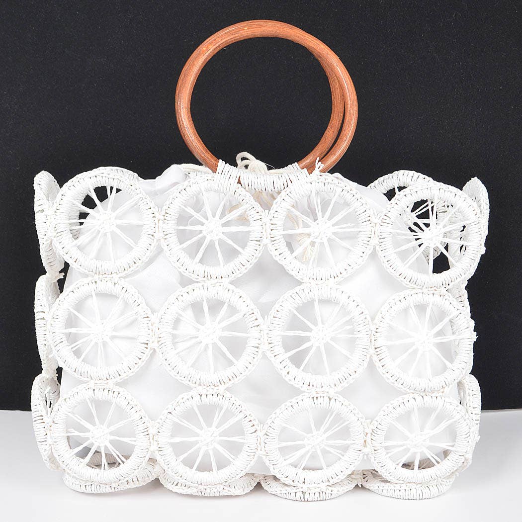 White Crochet Handbag
