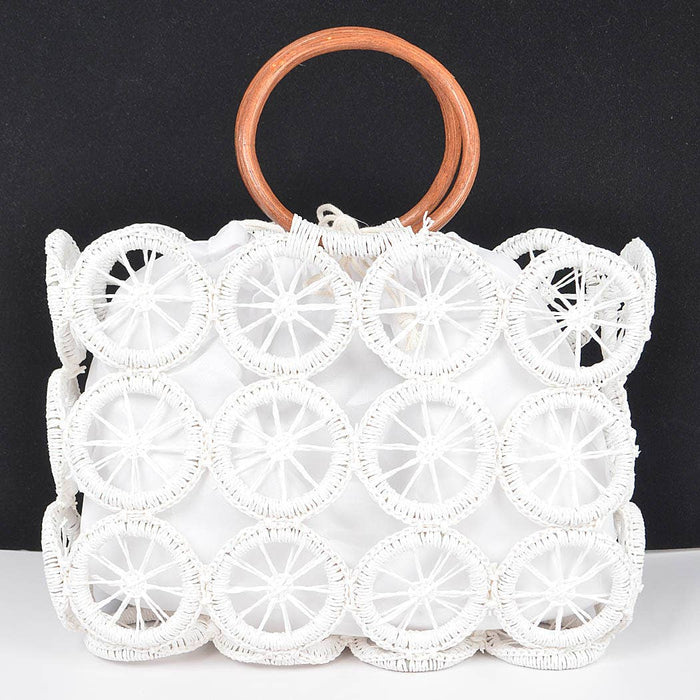 White Crochet Handbag