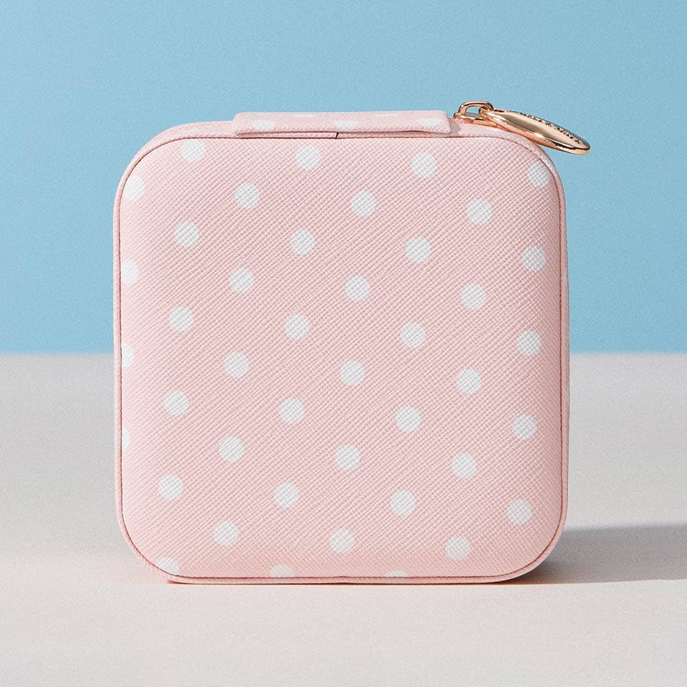 Polka Dot Portable Square Jewelry Box