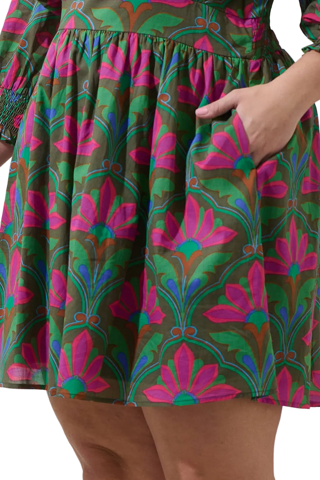 Evanna Floral Yolis Smocked Mini Dress