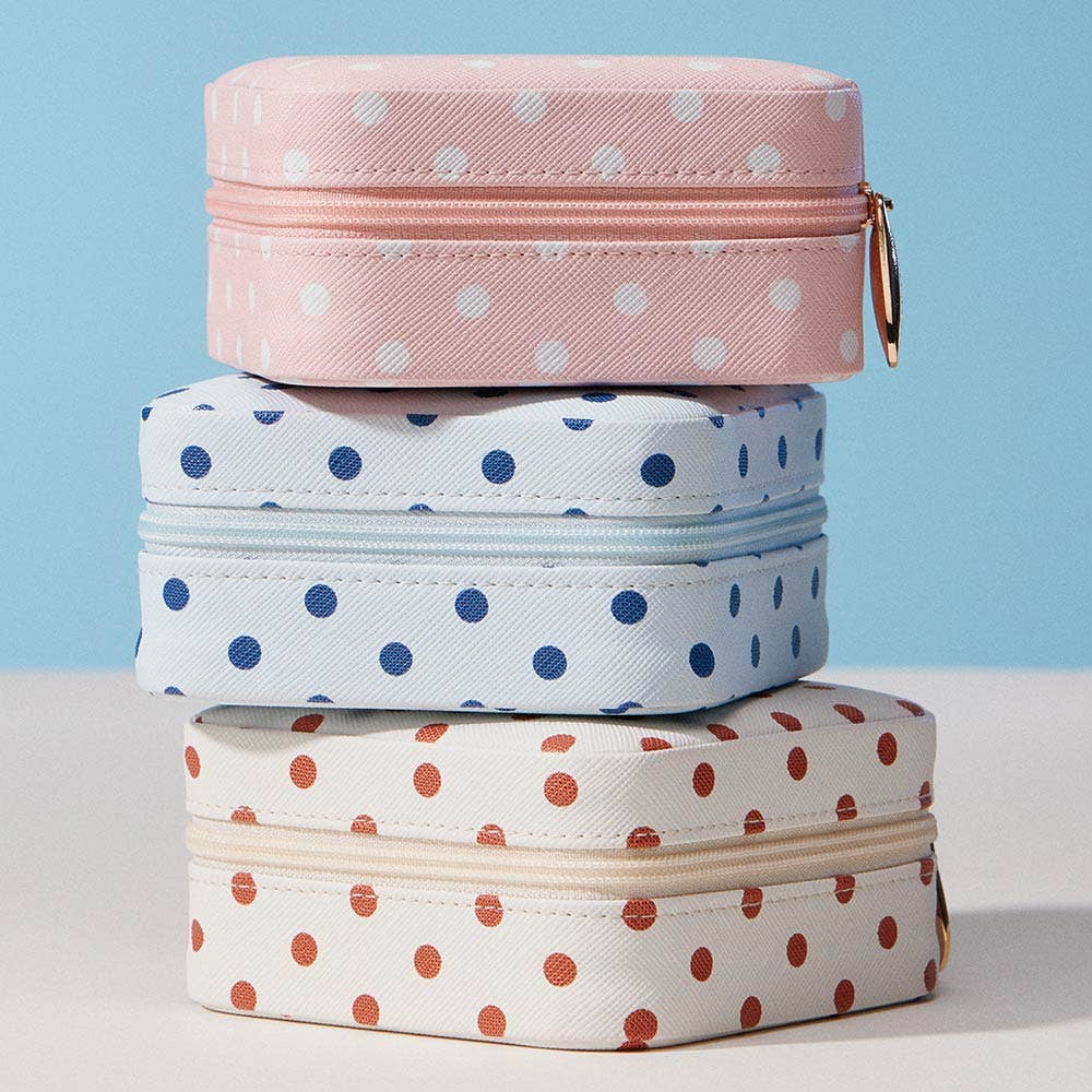 Polka Dot Portable Square Jewelry Box