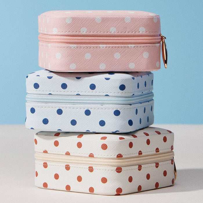 Polka Dot Portable Square Jewelry Box