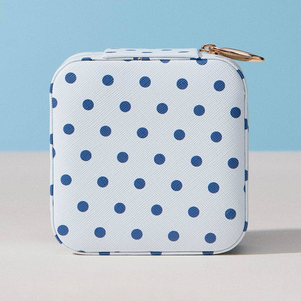 Polka Dot Portable Square Jewelry Box