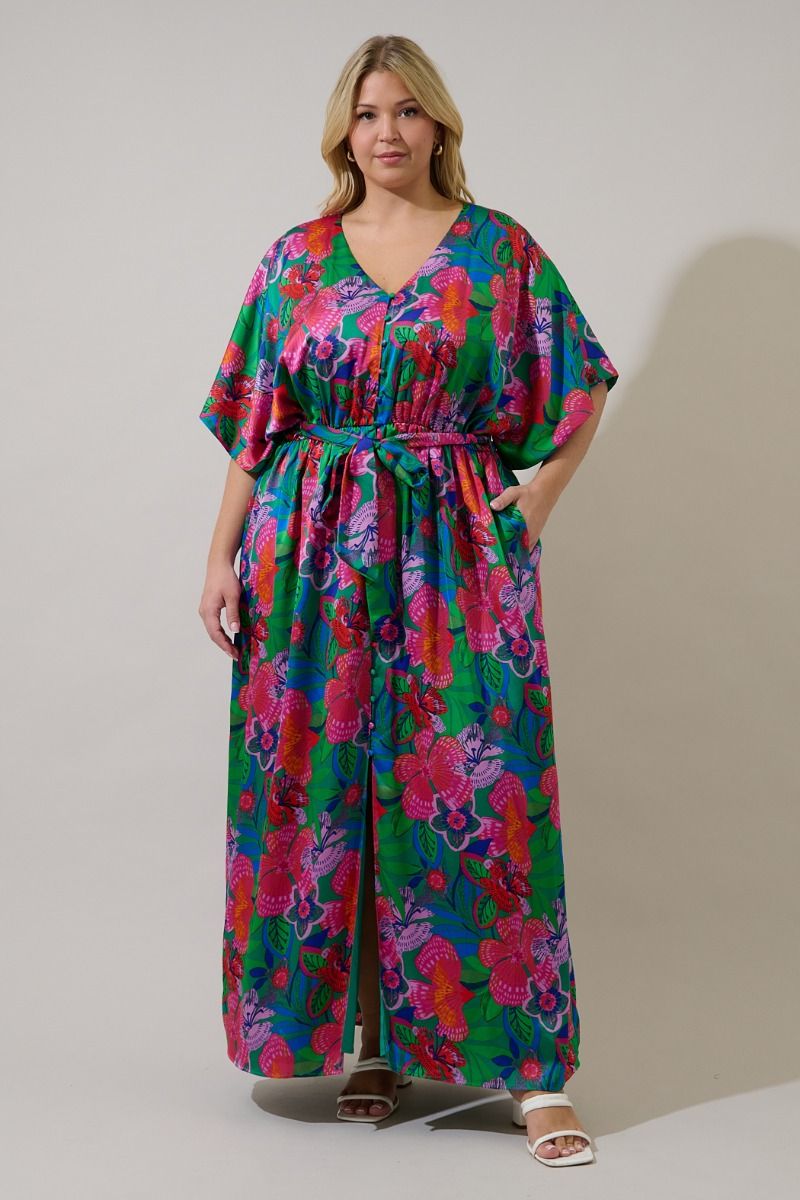 Hansel Floral Mielle Kimono Maxi Dress