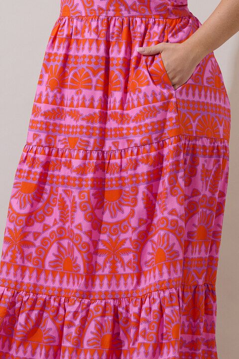 Tarie Tropical Emely Tiered Maxi Dress