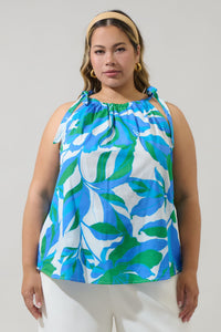 Pansie Floral Marra Sleeveless Top
