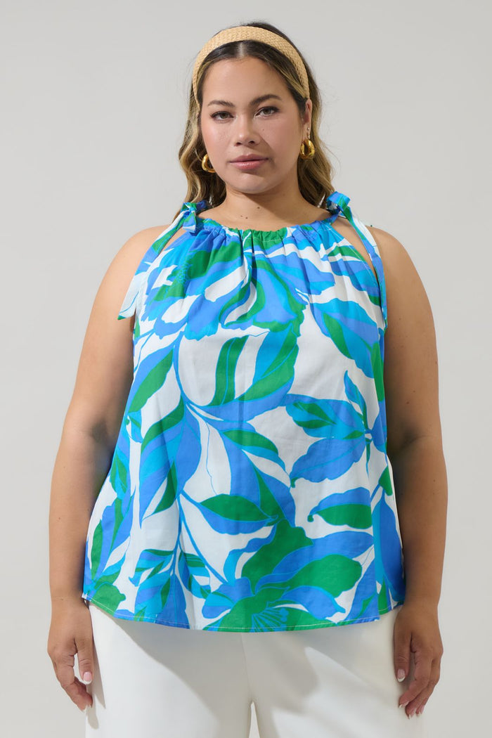 Pansie Floral Marra Sleeveless Top